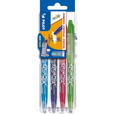 Afbeelding van Pilot Gelroller Frixion Ball 2 Go, Blister Met 4 Stuks In Geassorteerde Kleuren Rollervulling