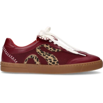 Afbeelding van sacha MIT Details Sportieve veterschoenen, Dames, Maat: 36, Red Leer