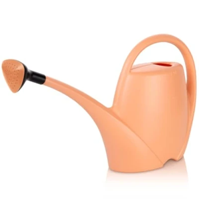 Afbeelding van gieter klein met douche voor kamerplanten, 2,5 l, bloemengieter van hoogwaardig kunststof, binnen en buiten, ideaal perzik