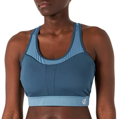 Afbeelding van Dare2B, Mantra Dames Sportbeha, Blauw/Grijs, Maat XS