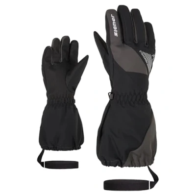 Afbeelding van Ziener LAILACO Skihandschoenen voor kinderen, wintersport, waterdicht, PFC vrij, grafiet, 4