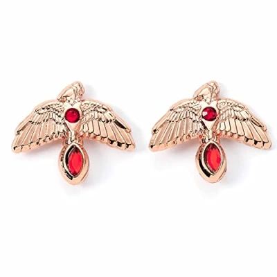 Afbeelding van Harry Potter Fawkes Rose Gold Plated Stud Earrings