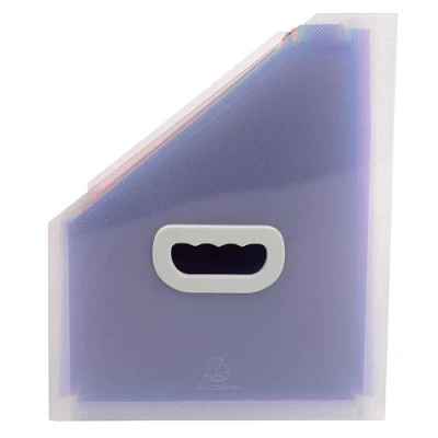 Afbeelding van Tijdschriftenhouder Crystal PP 12 tabs Exacompta