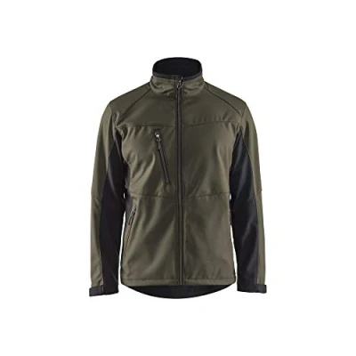 Afbeelding van Blåkläder Softshell jack unite zwart groen, maat L, Geschikt voor Veehouderij