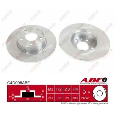 Afbeelding van ABE Remschijven C4D008ABE