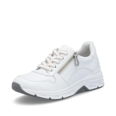 Afbeelding van Rieker 48134 Low Top sneakers voor dames, lage schoenen, losse inlegzool, wit 81, 36 EU