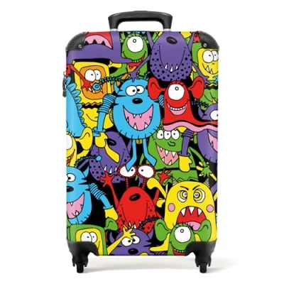 Afbeelding van NoBoringSuitcases.com® Kindertrolley monsters Kinder reiskoffer 55x35x25