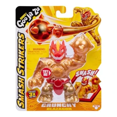 Afbeelding van BANDAI CO42793 Heroes van Goo JIT naar actiefiguur, ontdek de nieuwe Smash Strikers Blazagon figuur, kneedmassa en rek, meerkleurig