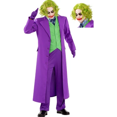 Afbeelding van Funidelia Jokerkostuum met pruik, The Dark Knight voor heren, superhelden, DC Comics, booswicht, kostuum volwassenen en verkleedpartijen, carnaval Halloween, maat 3XL, lila