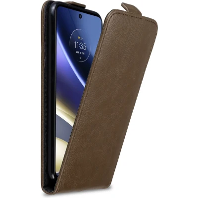 Afbeelding van Cadorabo Hoesje geschikt voor Motorola MOTO G51 5G in KOFFIE BRUIN Beschermhoes flip design Case Cover met magnetische sluiting