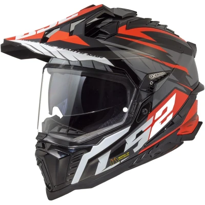 Afbeelding van LS2 Helm Explorer Spire MX701 mat zwart / rood maat L