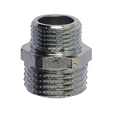 Afbeelding van Cornat chroom Red.Dubbele nippel 1/2 inch x3/8 inch, TEC386410 3/4 Aussengewinde x