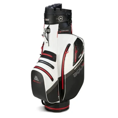 Afbeelding van Big Max Aqua Silencio 4 Cartbag Cartbag, waterafstotende golftas, wit/zwart/rood