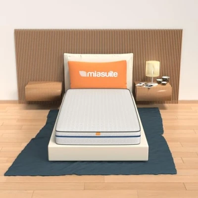 Afbeelding van MiaSuite Simple Orthopedische matras met medisch product, polyurethaan, wit, eenpersoonsbed, 80 x 190 15 cm