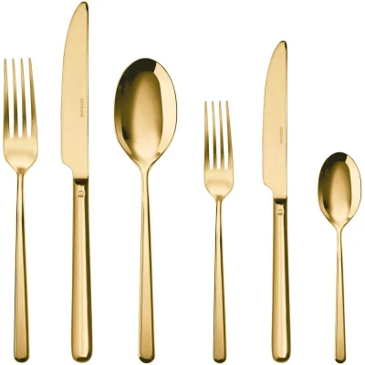 Afbeelding van Sambonet Bestekset Linear Goud 36 Delig