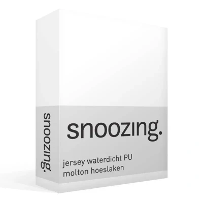 Afbeelding van Snoozing Jersey Waterdicht PU Hoeslaken Tweepersoons 140x200 cm Wit