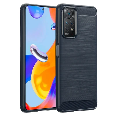 Afbeelding van Xiaomi Redmi Note 11 Pro Hoesje Siliconen en TPU (zacht) imoshion Softcase/Backcover Donkerblauw Telefoonhoesje