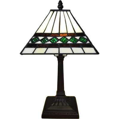 Afbeelding van Clayre &amp; Eef Beige Tafellamp Tiffany 20*20*34 cm E14/max 1*25W 5LL 6107