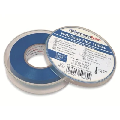 Afbeelding van HellermannTyton HelaTape Flex 1000+ 710 10603 Isolatietape Blauw (l x b) 20 m 19 mm 1 stuk(s)