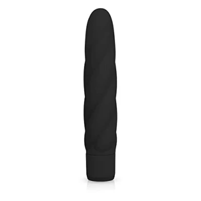Afbeelding van Zwarte Gedraaide Siliconen Vibrator
