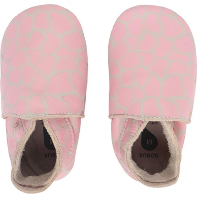 Afbeelding van Bobux Babyslofjes Soft Soles Milk Giraffe Print Large