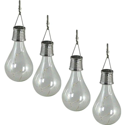 Afbeelding van Tuinlamp Luxform Solar Glass Bulb Transparent (Set van 4)