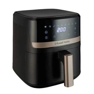 Afbeelding van Russell Hobbs Airfryer 4,3L Rapid [Compacte behuizing, 9 programma&#039;s] Satisfry (Vaatwasbestendig, Max 200℃, Olievrije bereiding, Touchscreen, Warmhouden, Roosteren, Bakken, Grillen) 27610 56