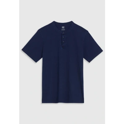 Afbeelding van Levi&#039;s Henley Tshirt basic, Heren, Maat: XL, True indigo dark