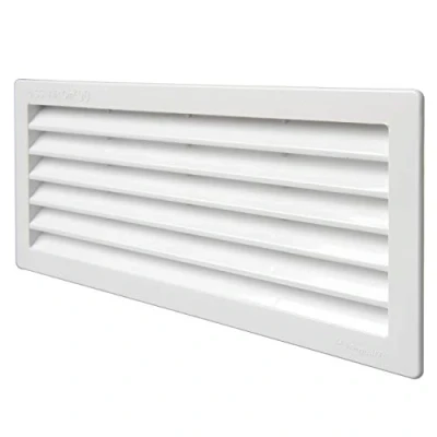 Afbeelding van la Ventilazione P252510B ventilatierooster, rechthoekig, wit, afmetingen 254 x 108 mm