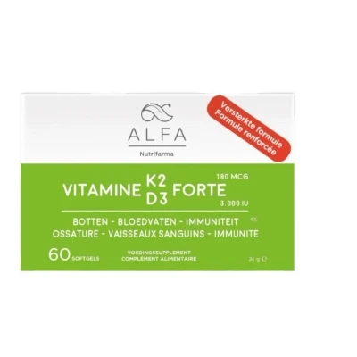 Afbeelding van Alfa Vitamine K2 D3 Forte 60 Softgels