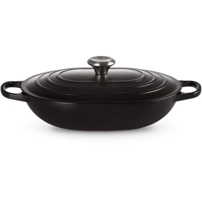 Afbeelding van Braadpan Le Creuset Oblong Mat Zwart 31 cm