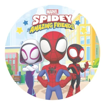 Afbeelding van Dekora Taart Decoratie voor Kinder Verjaardag Eetbare Taartdecoratie Spidey Taarttopper 20 cm Wafelpapier Glutenvrij, Lactosevrij en Zonder Toegevoegde Suikers Geschikt Vegetariërs