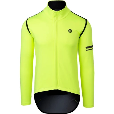 Afbeelding van Fietsshirt AGU Men Rain Jersey LS Fluo Yellow S