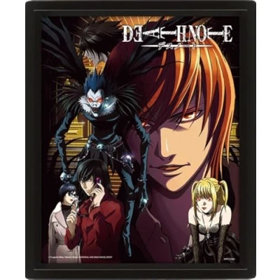 Afbeelding van Pyramid International Death Note poster in 3D (verbonden door Fate Design) Lenticulaire muurkunst en posters zwarte fotolijst, 25 cm x 20 1,5 officiële koopwaar