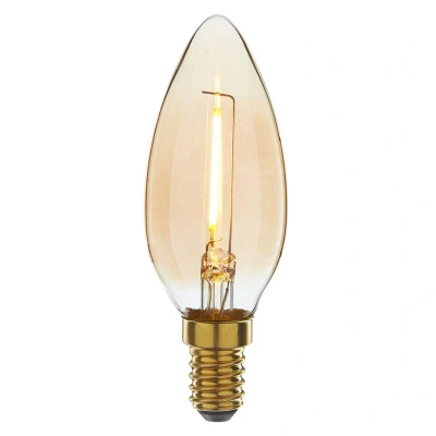 Afbeelding van Led filament E14 kaarslamp flame 1W (B35)