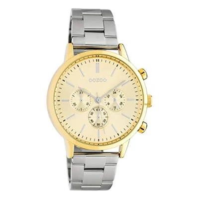 Afbeelding van Oozoo Timepieces Mineralglas Chronograaf, Dames, Maat: One Size, Goldfarben