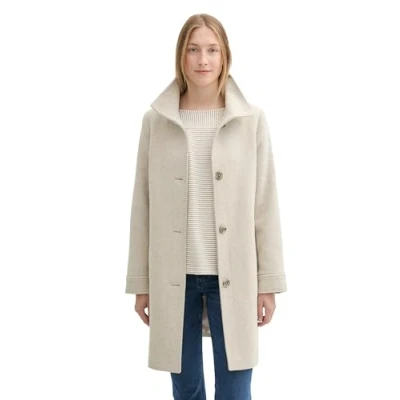 Afbeelding van TOM TAILOR Dames 1042902 jas, 35923 Soft Ivory Twill Structure, XXL, zachte ivoor keperstructuur, XXL