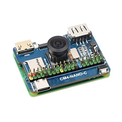 Afbeelding van Nano Base Board (C) for Raspberry Pi Compute Module 4 Lite/EMMC, Same Size As The CM4,Standard CM4 Socket,With Multiple Peripheral Interfaces,Onboard 8MP Camera