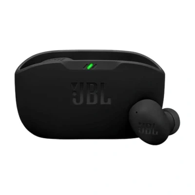 Afbeelding van JBL Wave Buds 2, True Wireless Noise Cancelling Bluetooth Earbuds met 40 uur afspeeltijd, Pure Bass Sound, Smart Ambient Technologie, IP54 Water en Stofbestendig, Multi Point Verbinding, Zwart