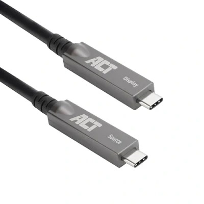 Afbeelding van ACT USB C 3.2 Gen2 Active Optical Cable (AOC). voor touchpanels. video. data. power. 3m