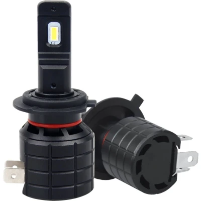 Afbeelding van H7 koplamp set 2x 2 SMD LED daglichtwit 6000K 5000 Lm/stuk CAN BUS 12V 24V DC