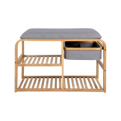 Afbeelding van Leitmotiv Bankje Dure w. Drawer Grijs
