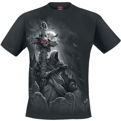Afbeelding van Spiral Heren Tshirt M GRAVE WALKER Zwart