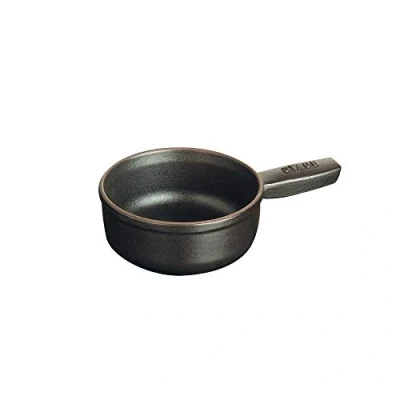 Afbeelding van Staub Mini Fondue Topf 12 cm, Induktionsgeeignet, Gusseisen, Schwarz, 19 x 14.6 3.5 1 Einheiten