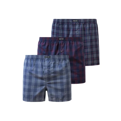 Afbeelding van Snocks American 3 PACK Boxershorts, Heren, Maat: 4XL, Big check