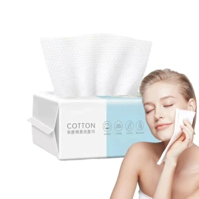 Afbeelding van Cotton Face Towels Super Soft Towel Large Dry Wipes, Wipes Makeup Remover Lint Facial Tissue for Sensitive Skin Removing, Cleansing, Nursing, Travel