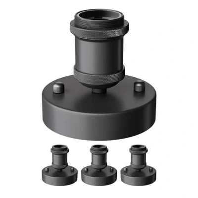 Afbeelding van ledscom.de 4 stuks plafondlamp/fitting RETRA, mat zwart, 1x E27 max. 60W