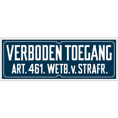 Afbeelding van Pickup Bord Verboden Toegang Retro Uitvoering 330x120 mm