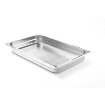 Afbeelding van Hendi Gastronormbak 1/1 geperforeerd, RVS, 6,5 cm diepte, 32,5(b)x53(d)x6,5(h)cm, 802236