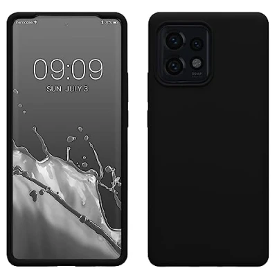 Afbeelding van kwmobile telefoonhoesje compatibel met Motorola Edge 40 Pro/Edge+ (2023) hoesje Zachte case voor smartphone Back cover in zwart